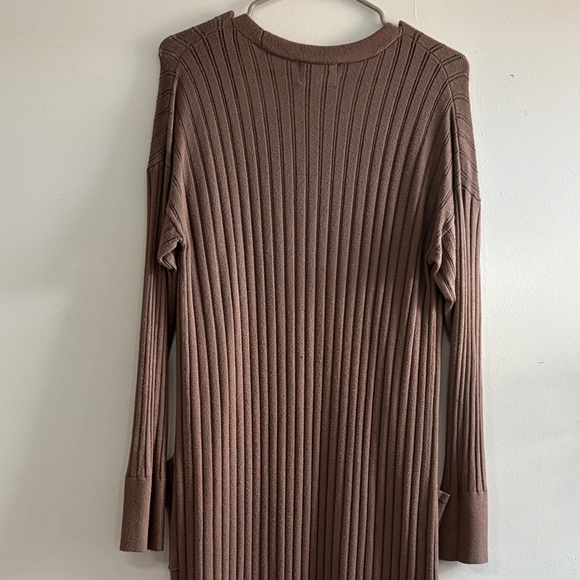 Pink Rose Taupe Ribbed Cardigan - Picture 6 of 6